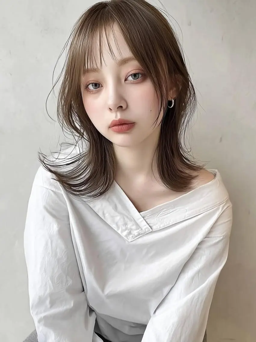 セミロング ボブ 外国人風カラー カット ヘアカラー トリートメント 🎀透明感カラー/ yuka🎀のヘアスタイル