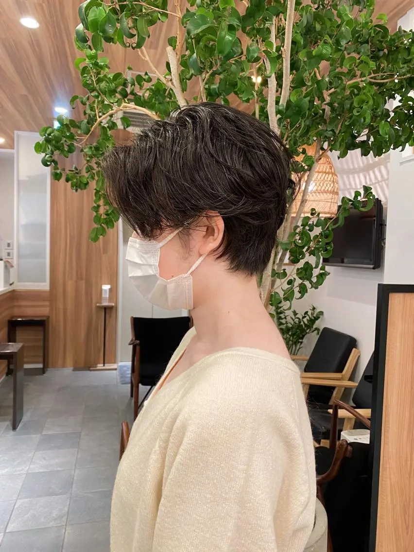 ショート カラー パーマ ハンサムショート ショートヘア 🍃服部 雅哉🍃銀座◎のヘアスタイル