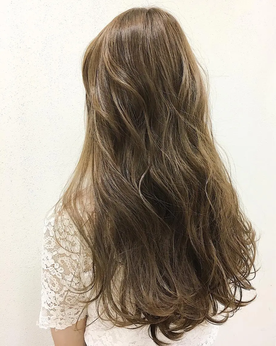 ロング カラー ベージュカラー 透明感カラー ノンダメージ髪質改善 カラー💎/KURAのヘアスタイル
