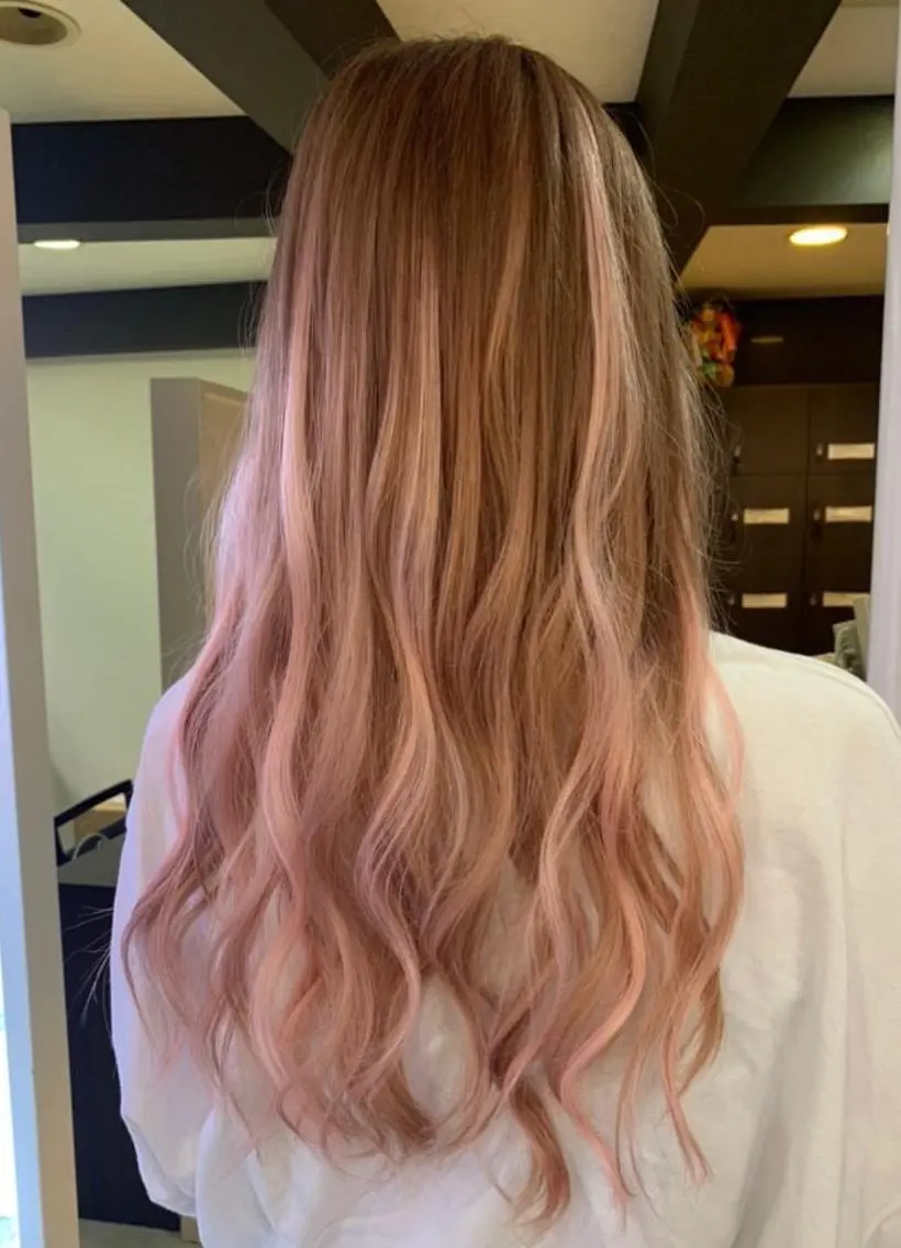 セミロング シールエクステ エクステ ハイライト エクステ koaなんば店 TOPstylistのヘアスタイル