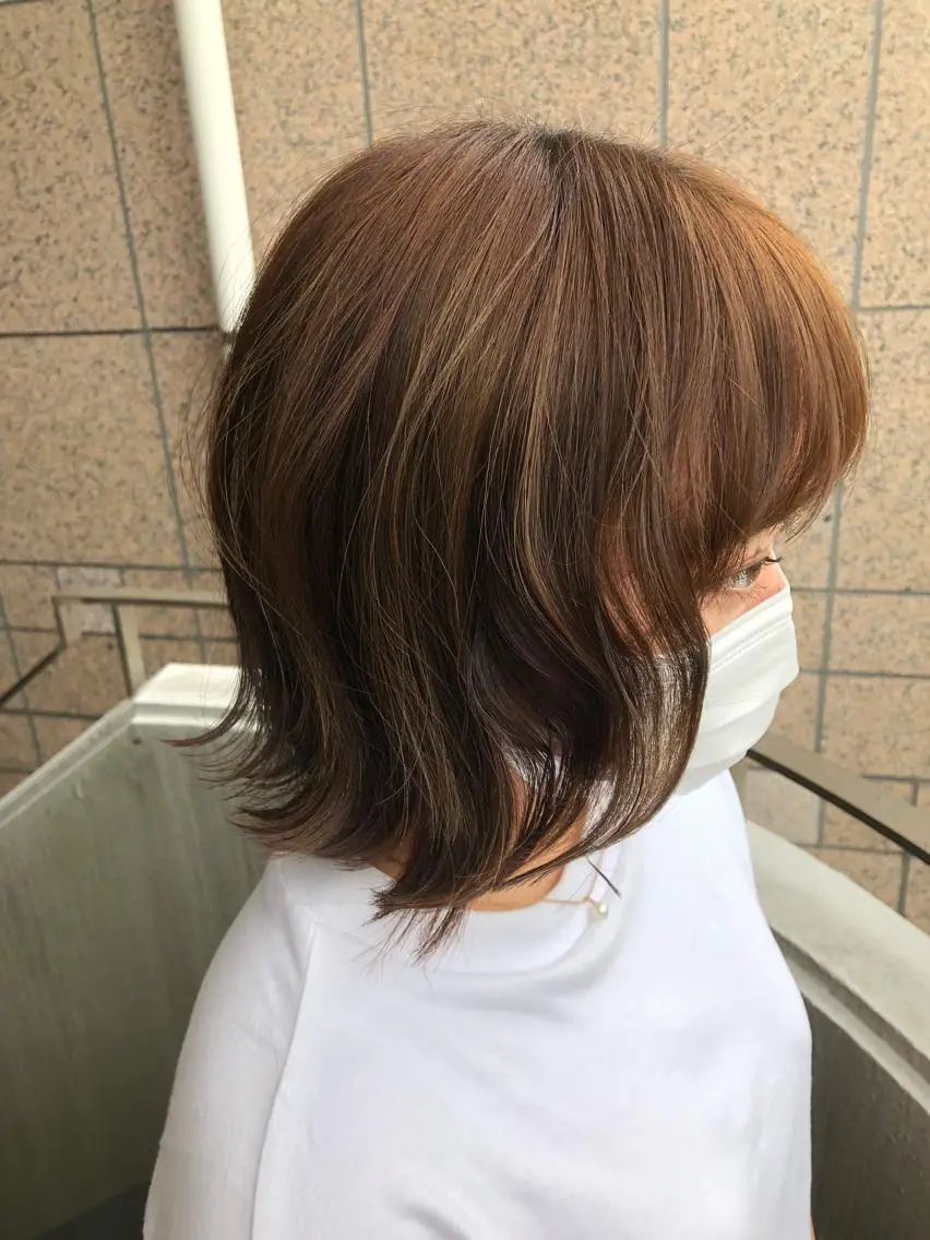 ミディアム カラーアンドケアリタ kitamuuuのヘアスタイル