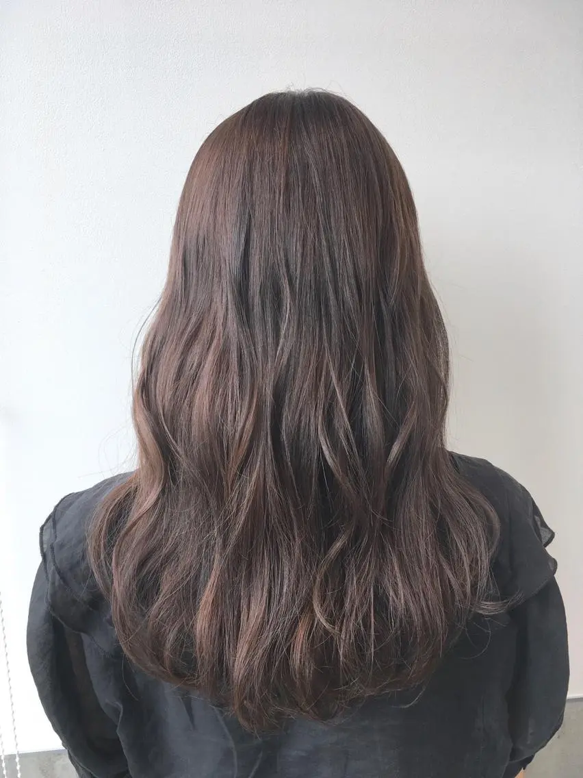 ロング カラー グレージュ ヘアカラー トリートメント ヘアセット yoshi ☆のヘアスタイル
