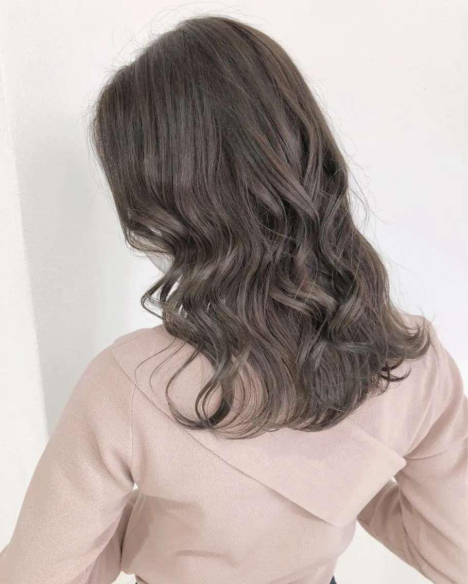 ミディアム カラー ブラウンカラー 透明感カラー カット ヘアカラー トリートメント GiseL天神カラー 髪質改善/ブリーチのヘアスタイル