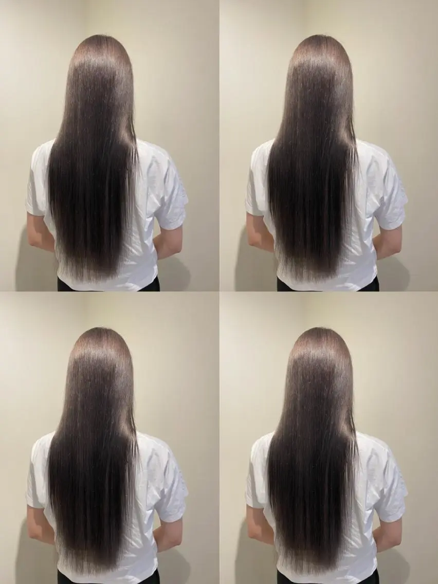 ロング カラー ブリーチ 金島 青のヘアスタイル