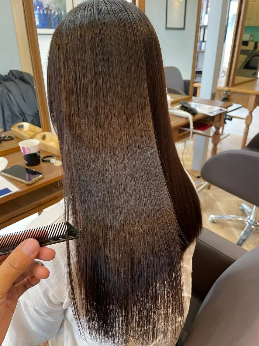 セミロング ヘアカラー トリートメント 阿見 大成のヘアスタイル