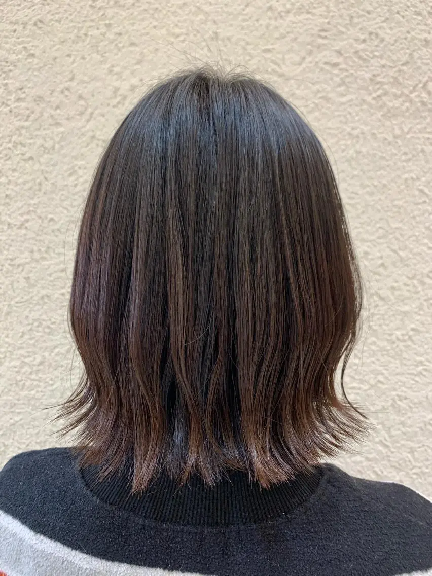 ショート ワンレンボブ ボブ 外ハネヘア NYNY四條畷店 森 亮人のヘアスタイル