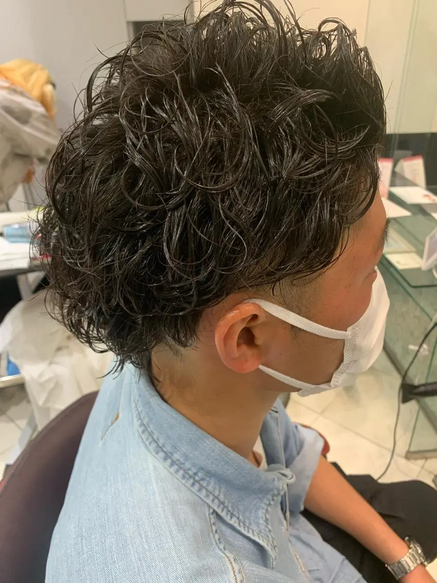 メンズ カット パーマ トリートメント ヘアセット ✨上村 潤平✨メンズヘア✨のヘアスタイル