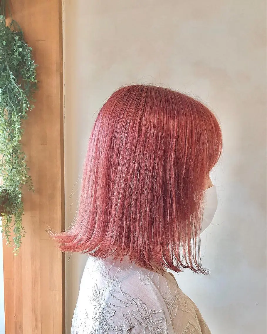 ショート カラー ベージュカラー ブリーチ ピンクカラー ピンクベージュ 艶髪専門美容師 梅村晋平のヘアスタイル