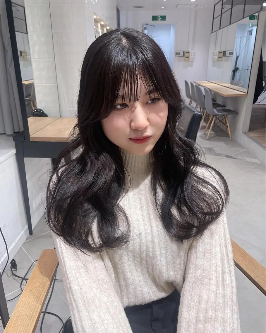 セミロング 韓国風ヘア HIBIKI/原宿 ハッシュカット🪄のヘアスタイル