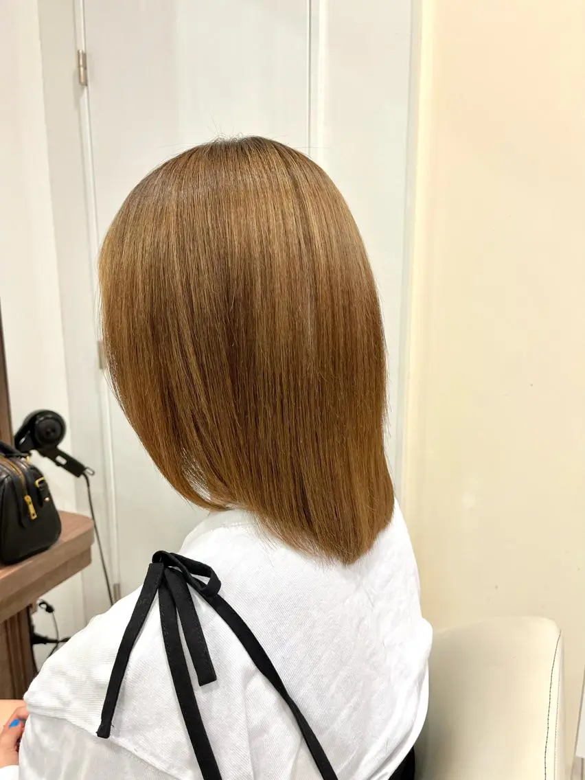 ミディアム カット 縮毛矯正 トリートメント 《大人気髪質改善》 プログレス国分寺店のヘアスタイル