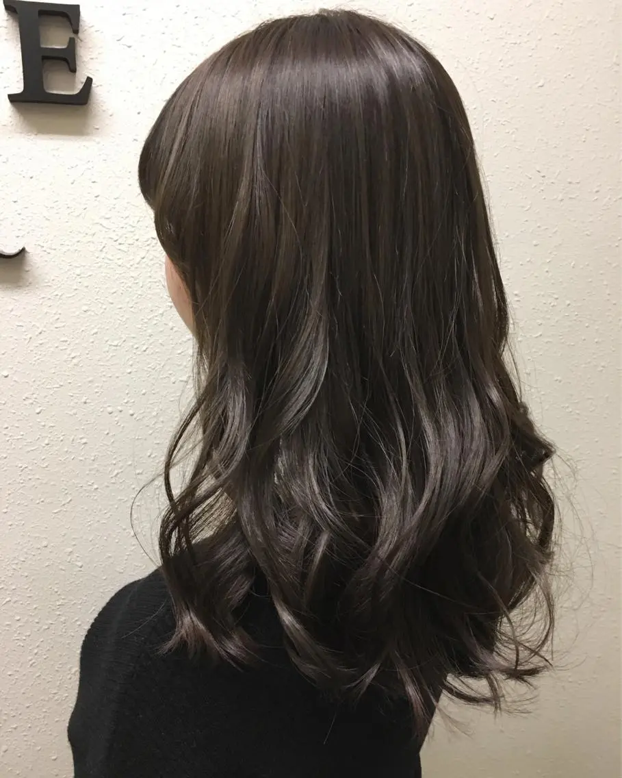 ミディアム カラー ダークグレー ダークグレージュ グレージュ カット ヘアカラー トリートメント 松田 和樹のヘアスタイル