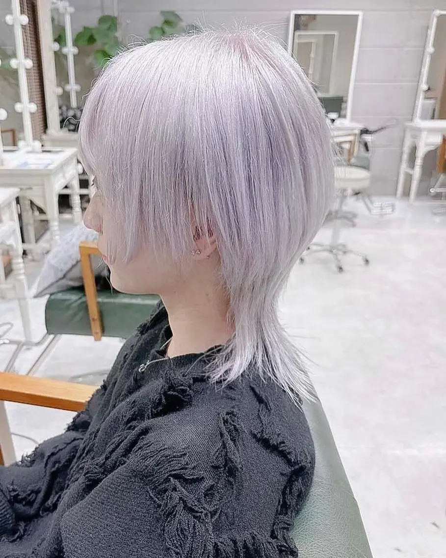 ショート カラー ウルフカット モテ髪透明感❤️ デイズヘアカラーのヘアスタイル