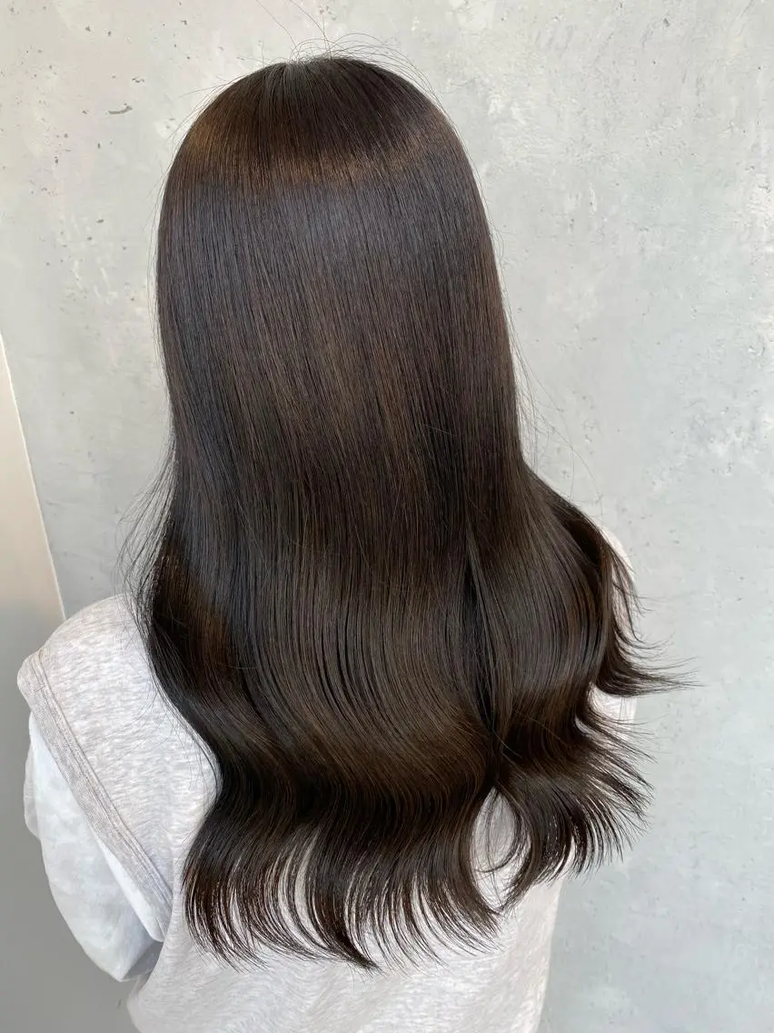 ロング カラー ヘアアレンジ 韓国風ヘア レイヤーカット 【レイヤー×縮毛】 RYOのヘアスタイル