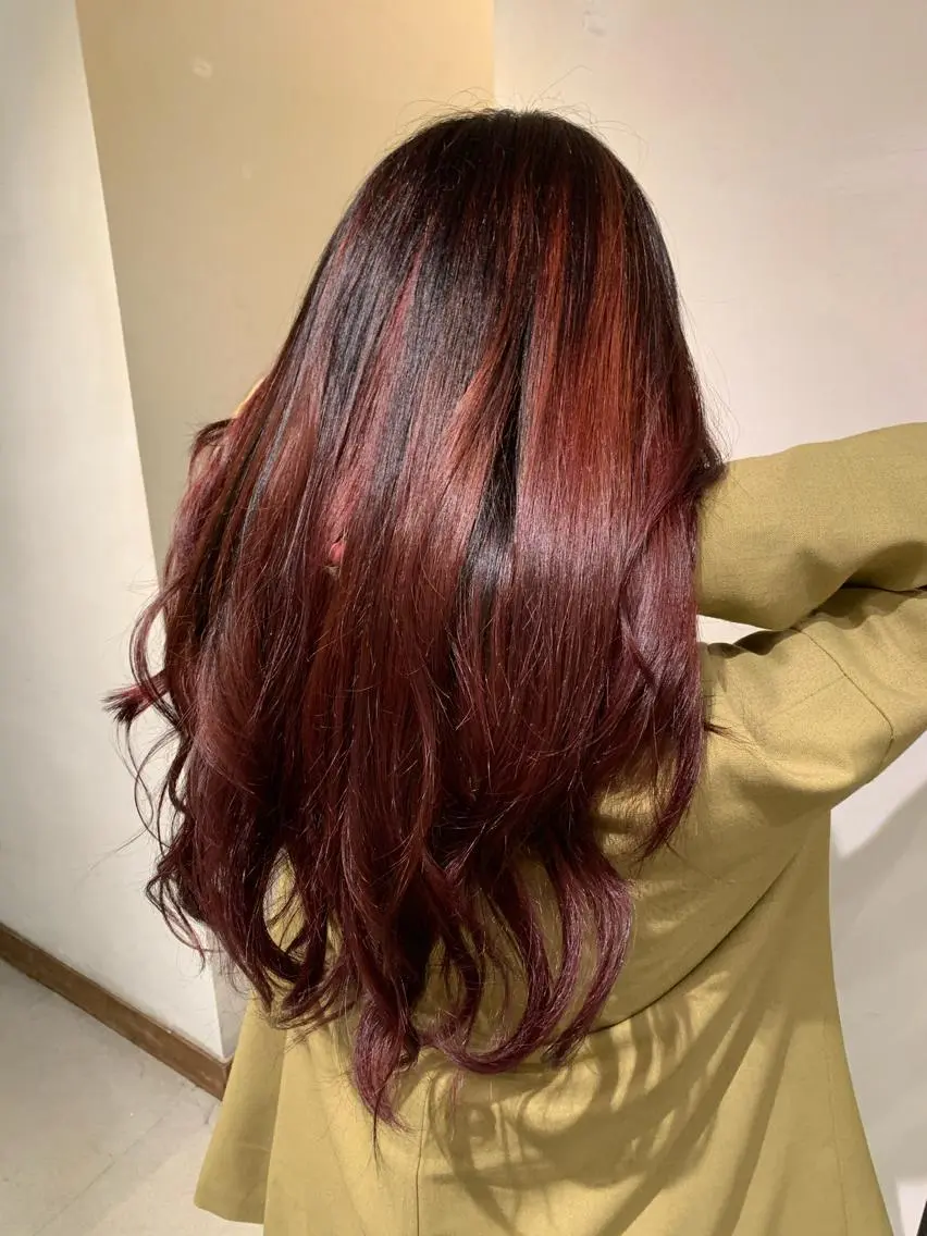 ロング カラー バレイヤージュ レイヤーカット 🥀濱野 七海🥀のヘアスタイル