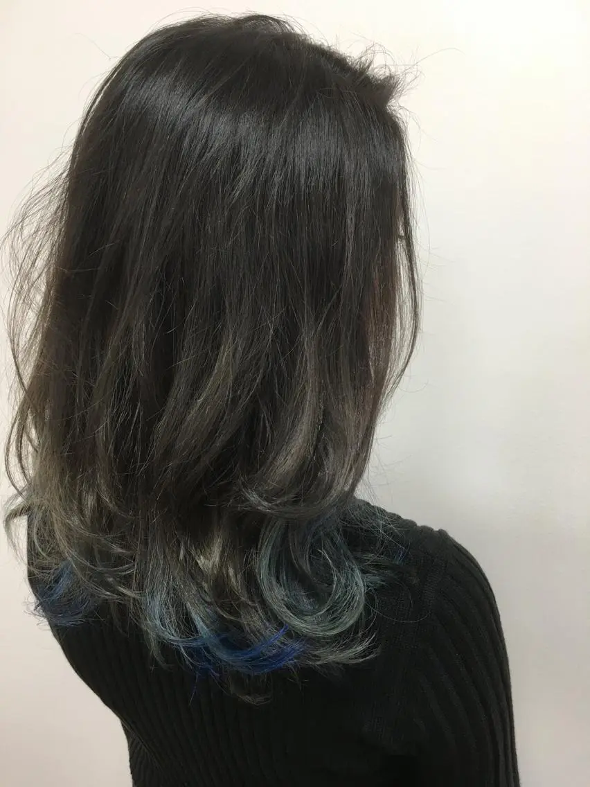 ミディアム カラー ブルーカラー ブルージュ TAKA 【髪質改善】のヘアスタイル