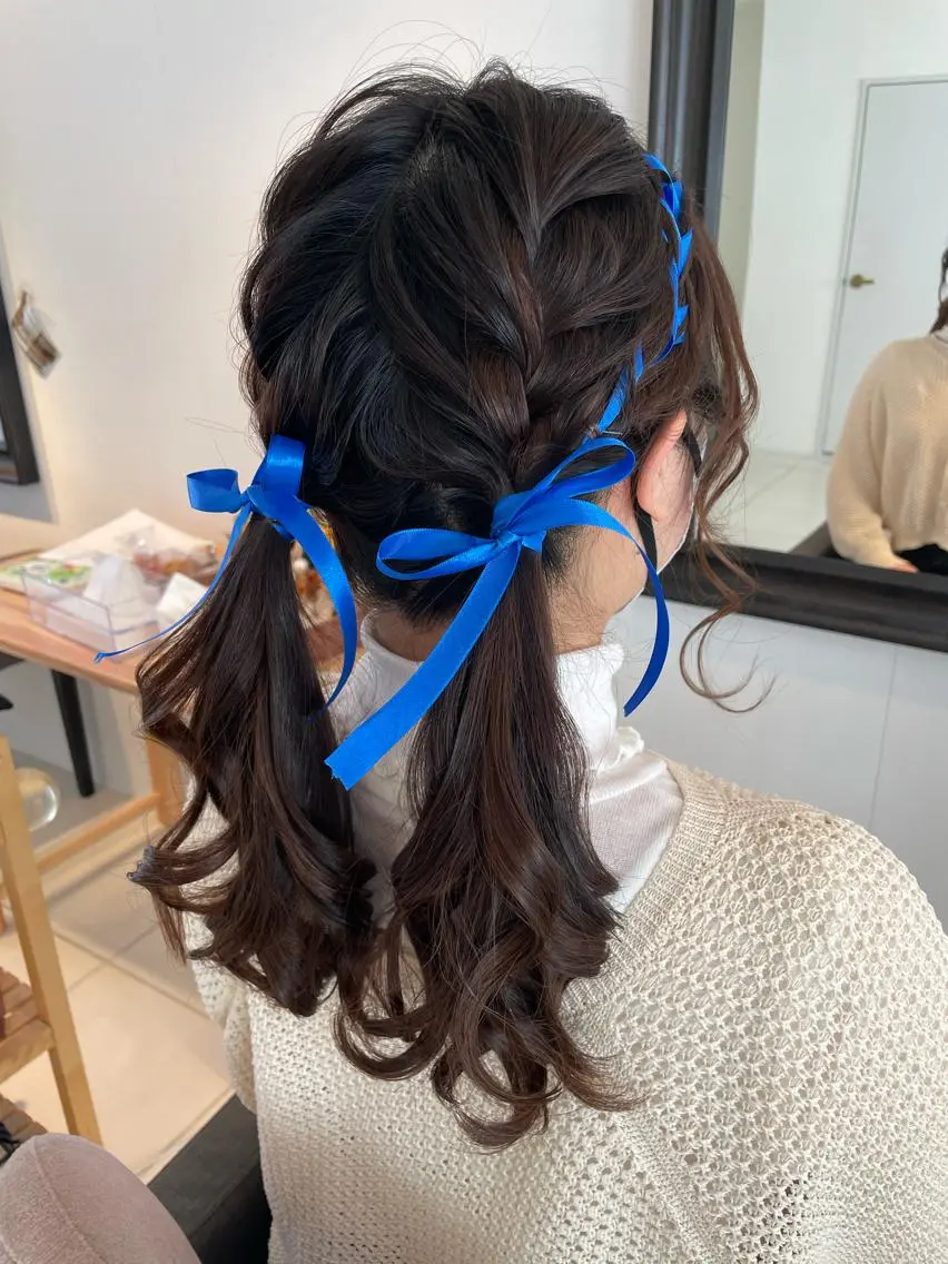 ヘアアレンジ ツインテール デート 浴衣 参列・イベントヘア♡ ゆいなのヘアスタイル