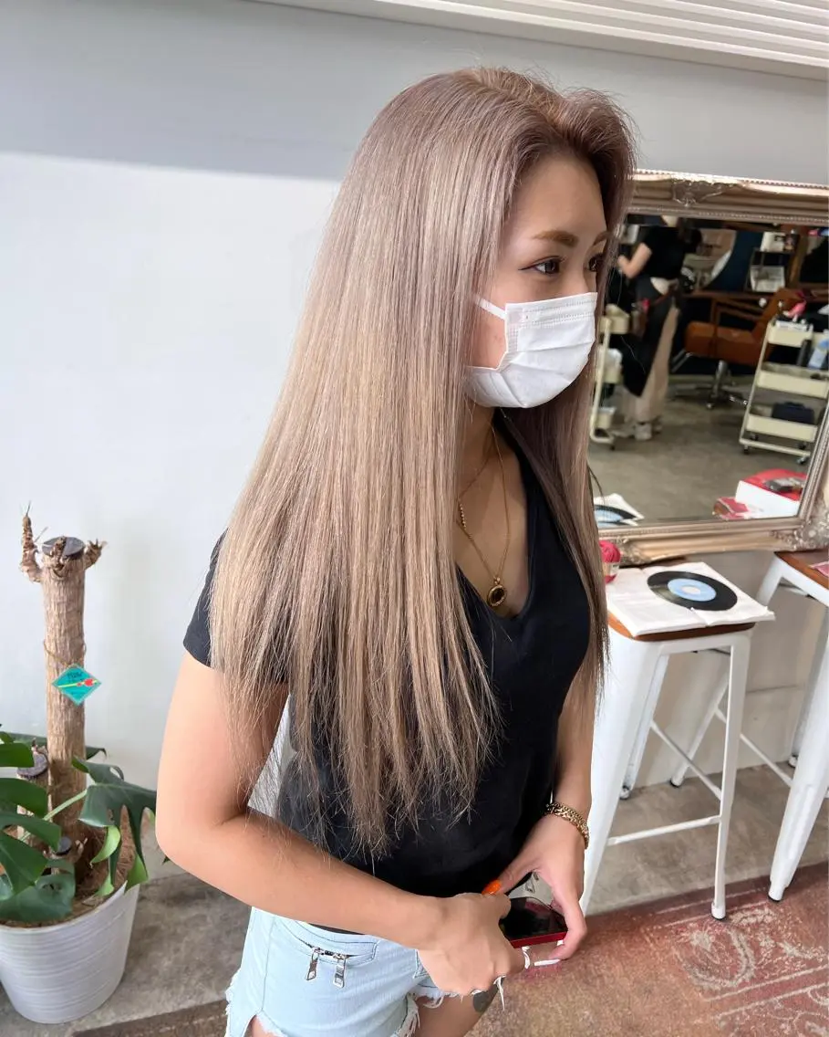 ロング カラー ヘアアレンジ ブロンド ヘアカラー トリートメント ヘッドスパ ヘアセット 大宮/山口 竣也のヘアスタイル