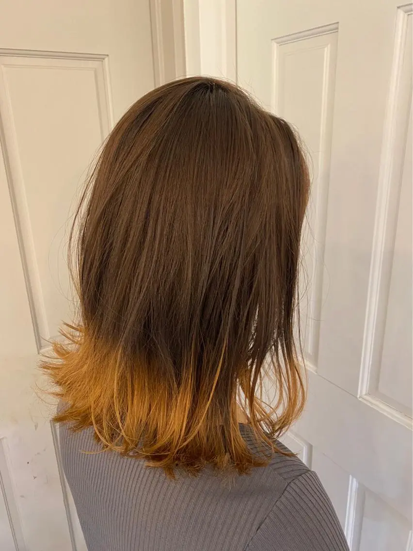 ミディアム カラー カット ヘアカラー トリートメント 顔周り/ブリーチなし /縮毛矯正🫧伊勢のヘアスタイル