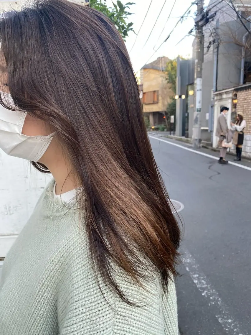 ミディアム カラー ヘアアレンジ アッシュ インナーカラー お任せヘア☘️☘️ 及川渚のヘアスタイル