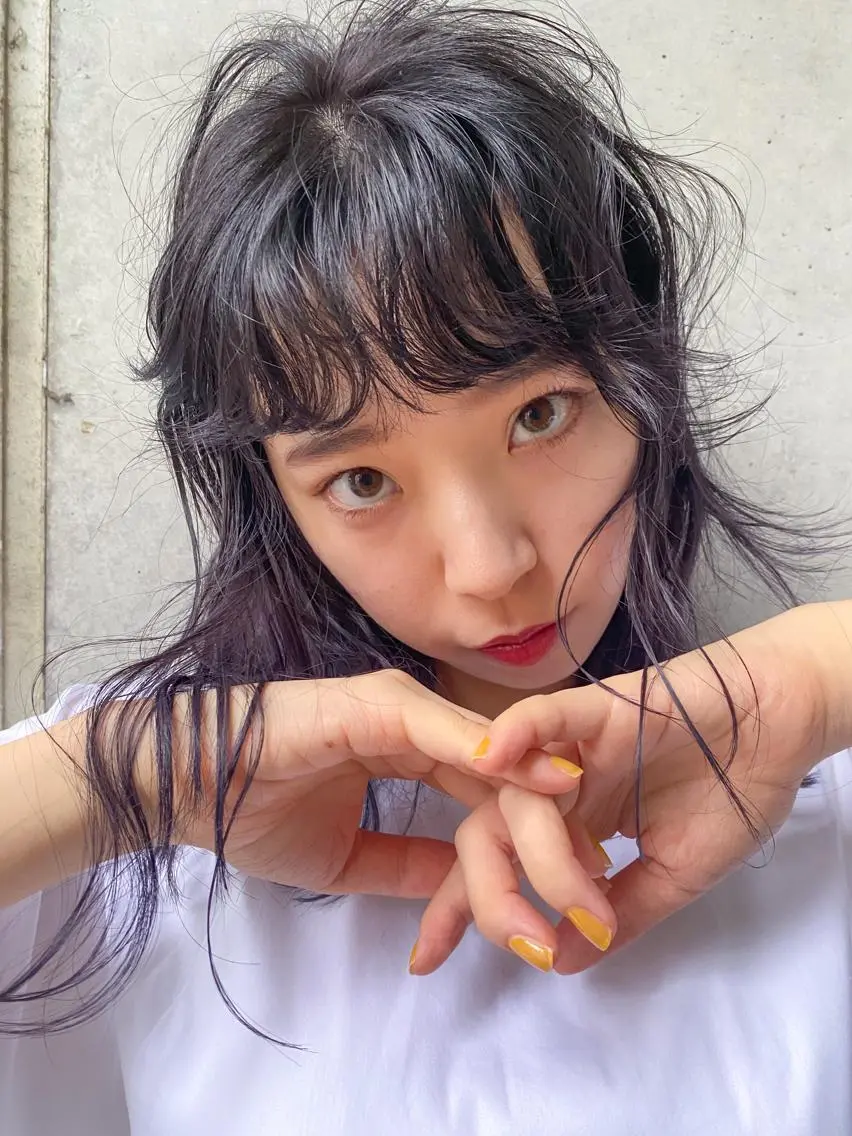 ミディアム カット ヘアカラー トリートメント nessヤマサキ リュウタのヘアスタイル