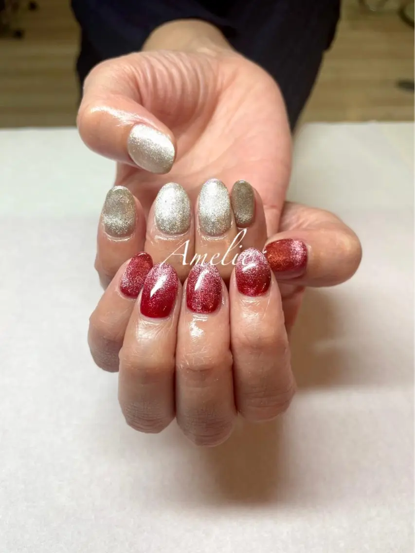 ネイル ワンカラーネイル 冬ネイル クリスマス yo koのネイルデザイン