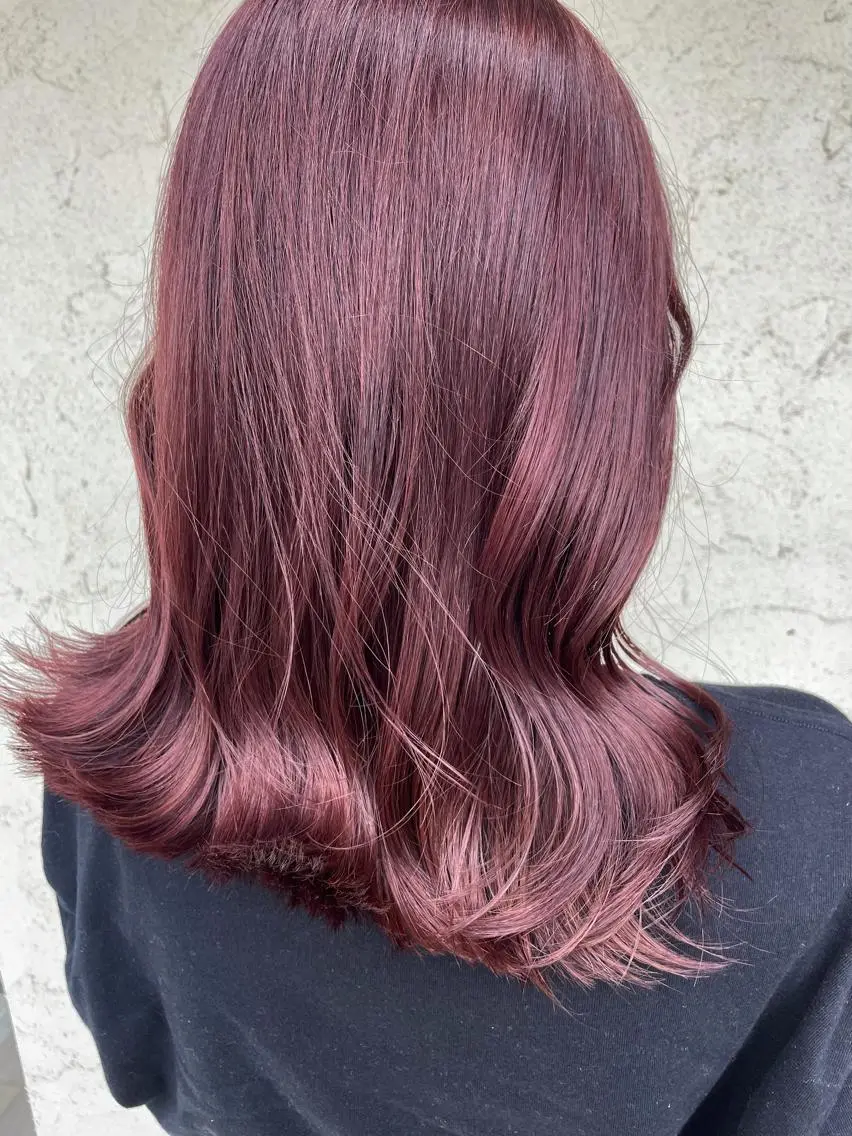 ミディアム カット ヘアカラー トリートメント しもかわ かほのヘアスタイル