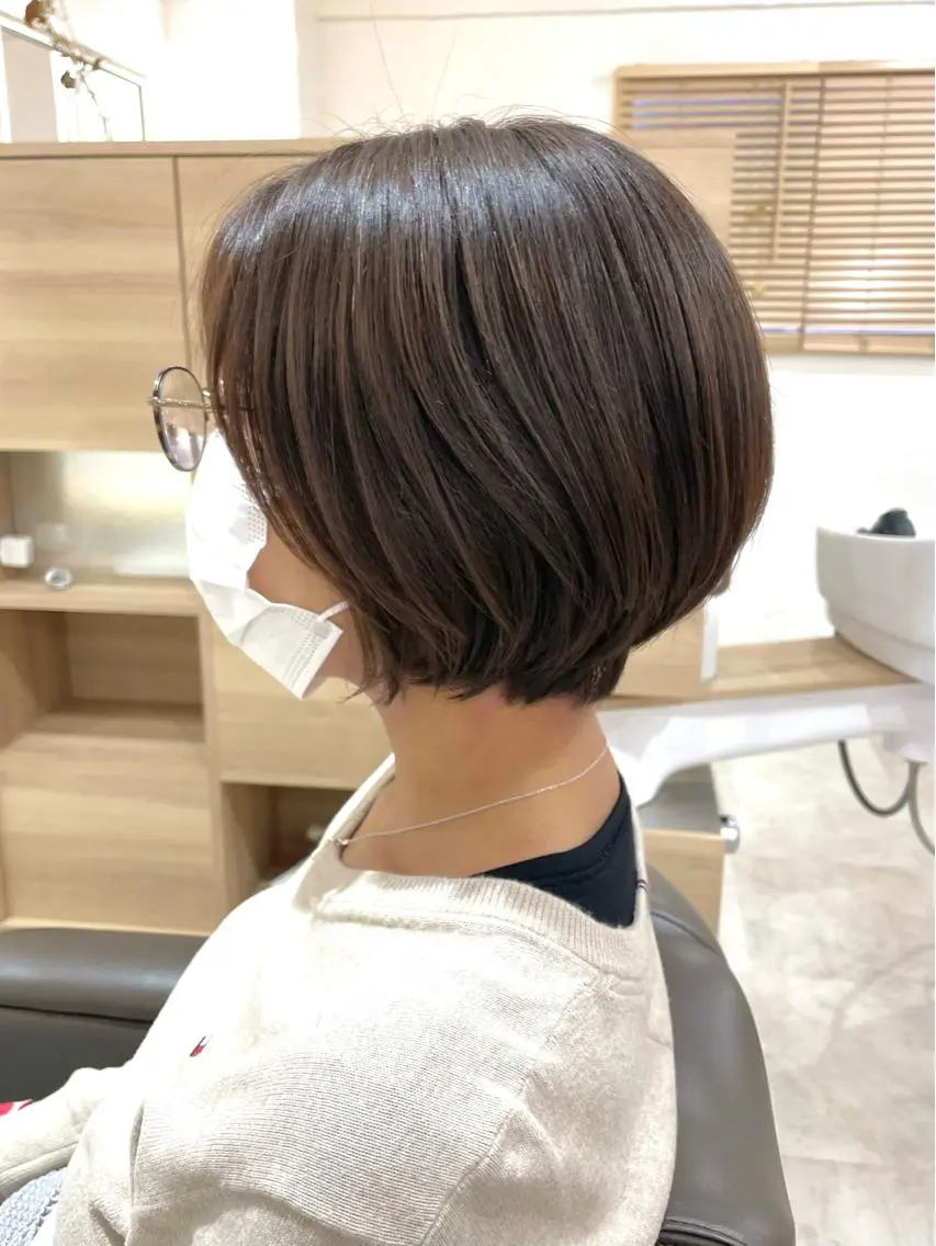 ショート 切りっぱなしボブ ボブ ショートヘア ウルフカット 髪質改善 縮毛矯正/ レイヤー/銀座/本木のヘアスタイル
