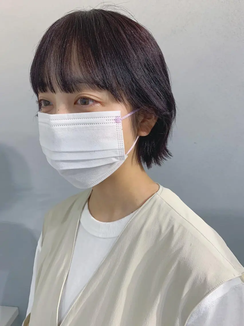 ショート カラー ボブパーマコテ巻き風 パーマNo1深江秀平のヘアスタイル