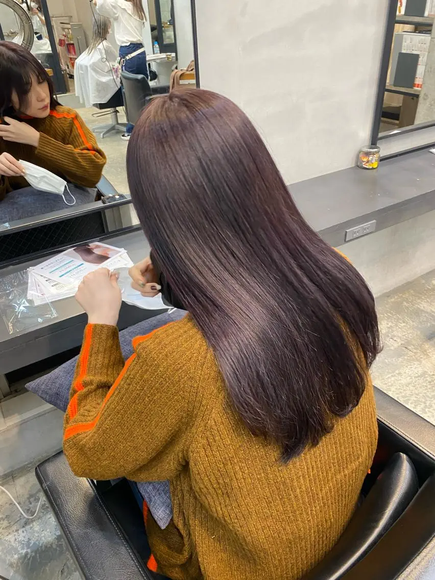 ロング カラー ハイライトカラー ハイライト やました もえかのヘアスタイル