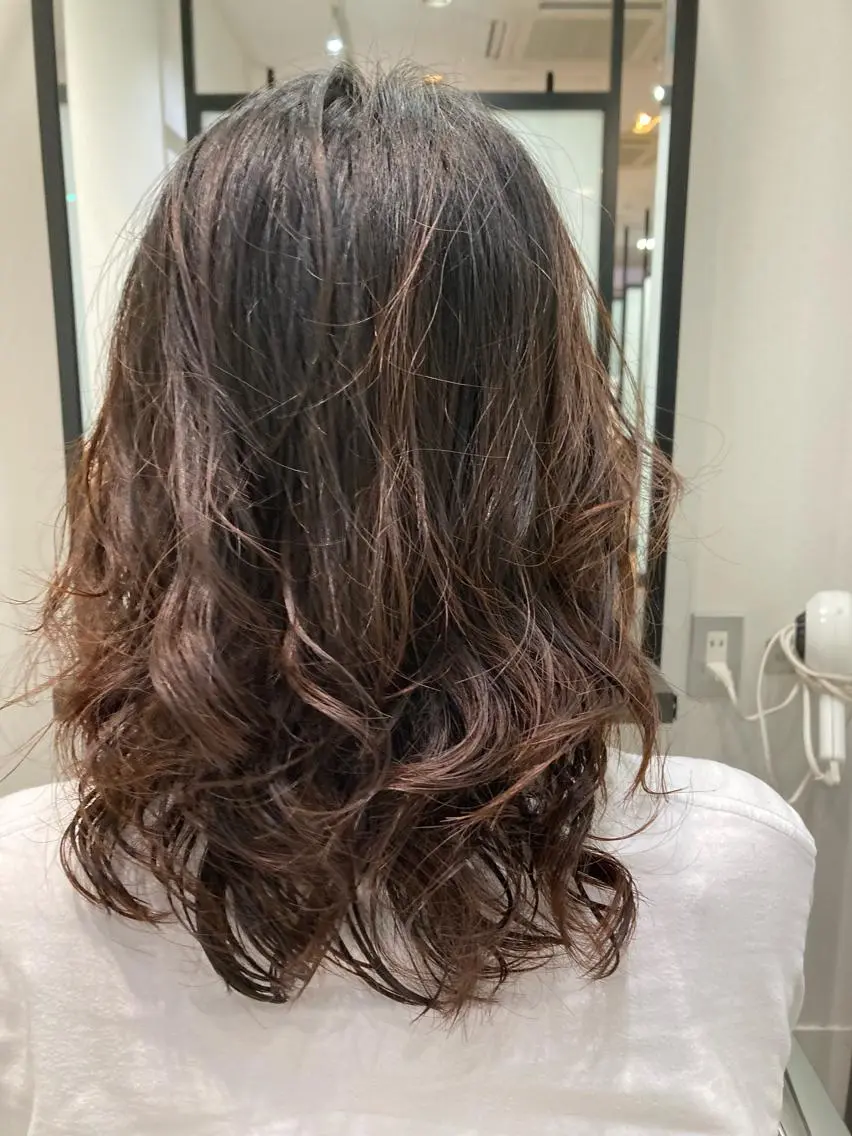 ミディアム カット パーマ トリートメント 寺田 ゆりのヘアスタイル
