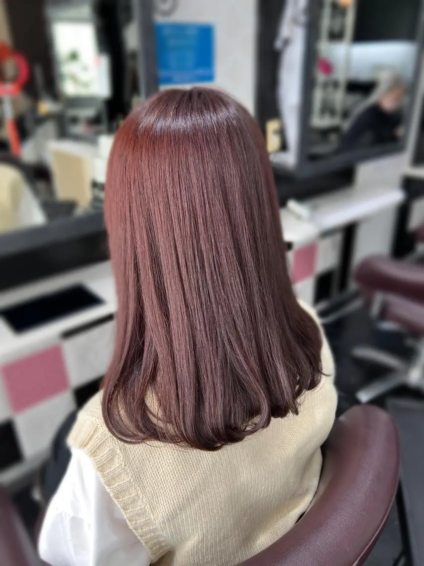 セミロング カラー ブラウンカラー カシス ラベンダーカラー ラベンダーピンク ピンクカラー カット ヘアカラー トリートメント 艶髪 ♡Tomiyaのヘアスタイル