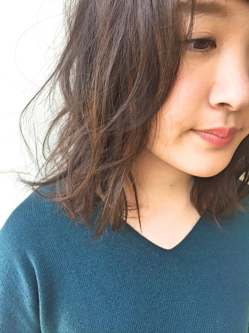 ミディアム カラー アッシュ ベージュカラー ヘアカラー トリートメント 武田 久司のヘアスタイル