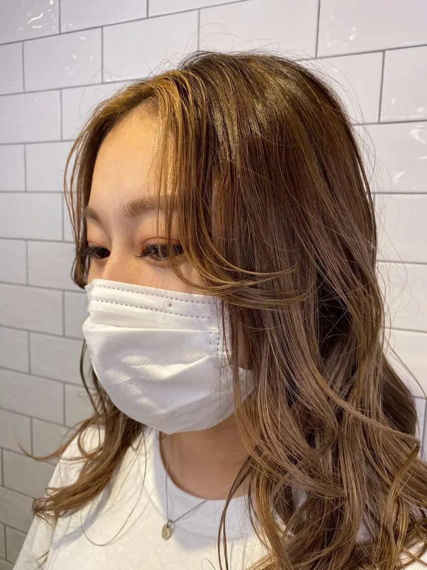 ロング カラー ヘアカラー もり まりものヘアスタイル