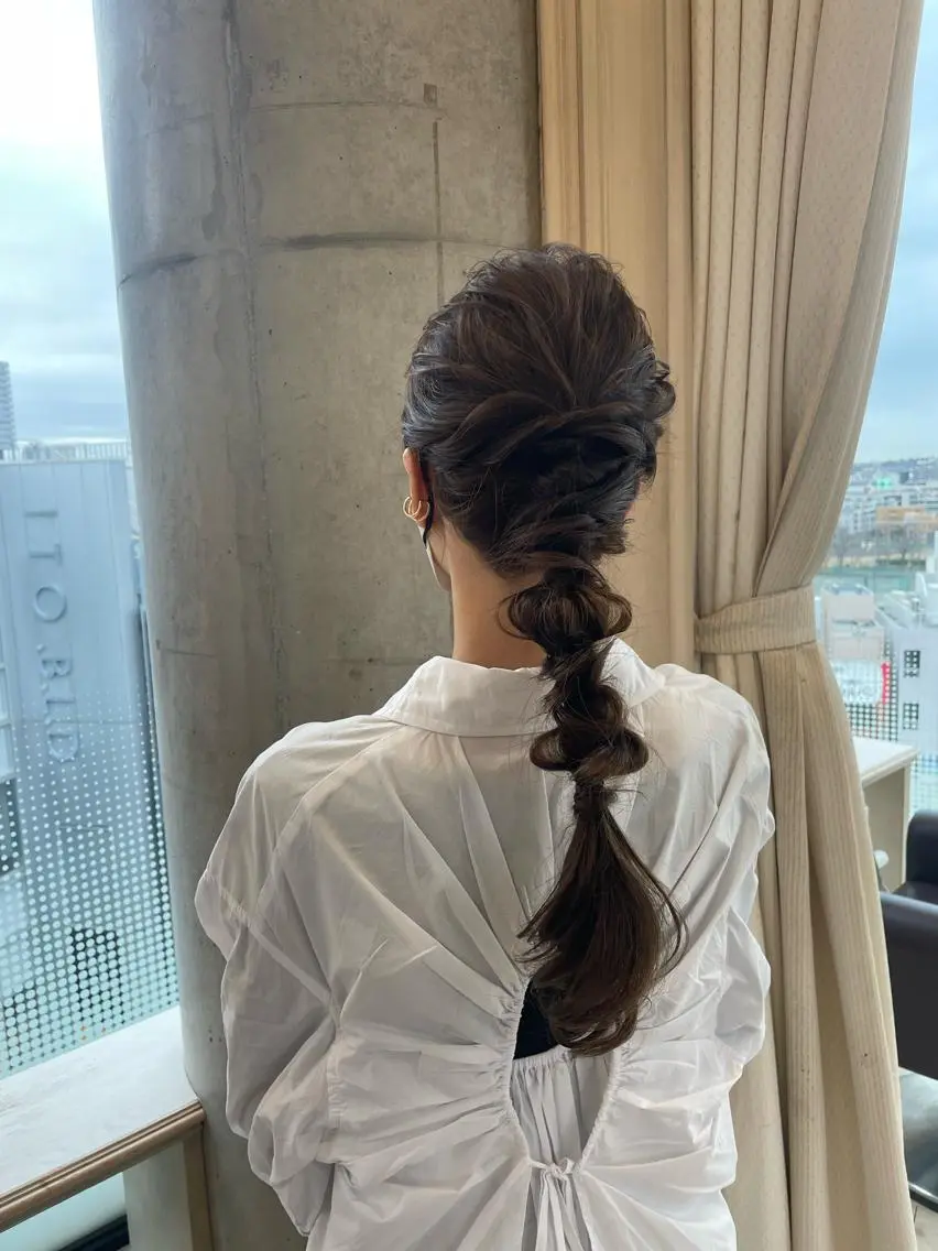 ヘアアレンジ ヘアセット 🍪ﾖｼｲﾊﾙﾈ🍪 ﾗﾍﾞﾝﾀﾞｰｶﾗｰのヘアスタイル