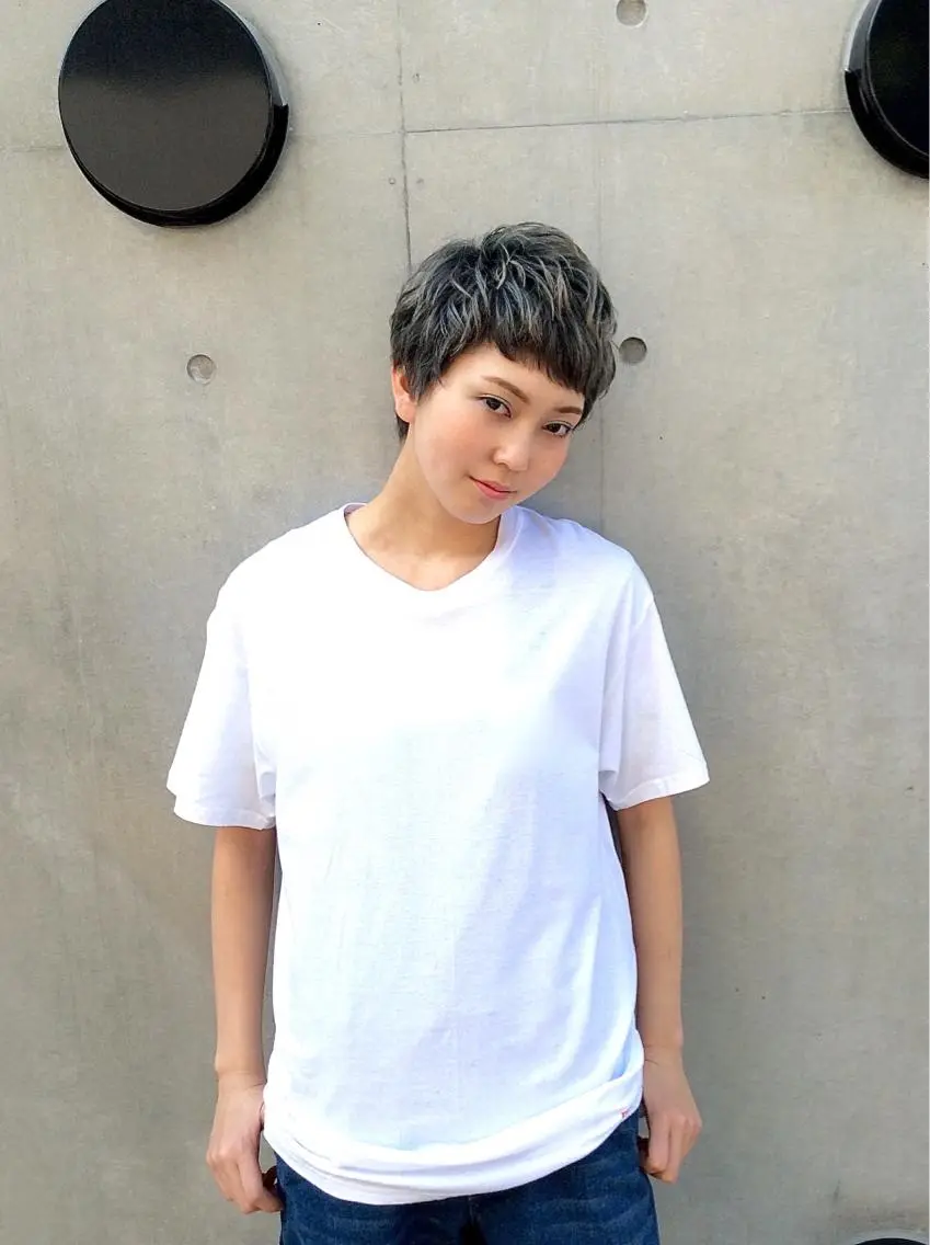 ショート カラー ベリーショート ハイトーンカラー ショートヘア ✨髪質改善縮毛矯正✨ 宇田川修平のヘアスタイル