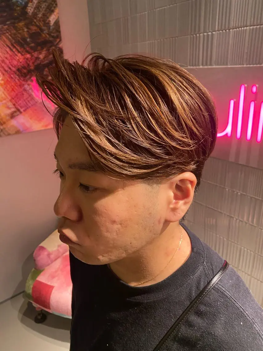 ショート カラー メンズ unopulir 景山　凌のヘアスタイル