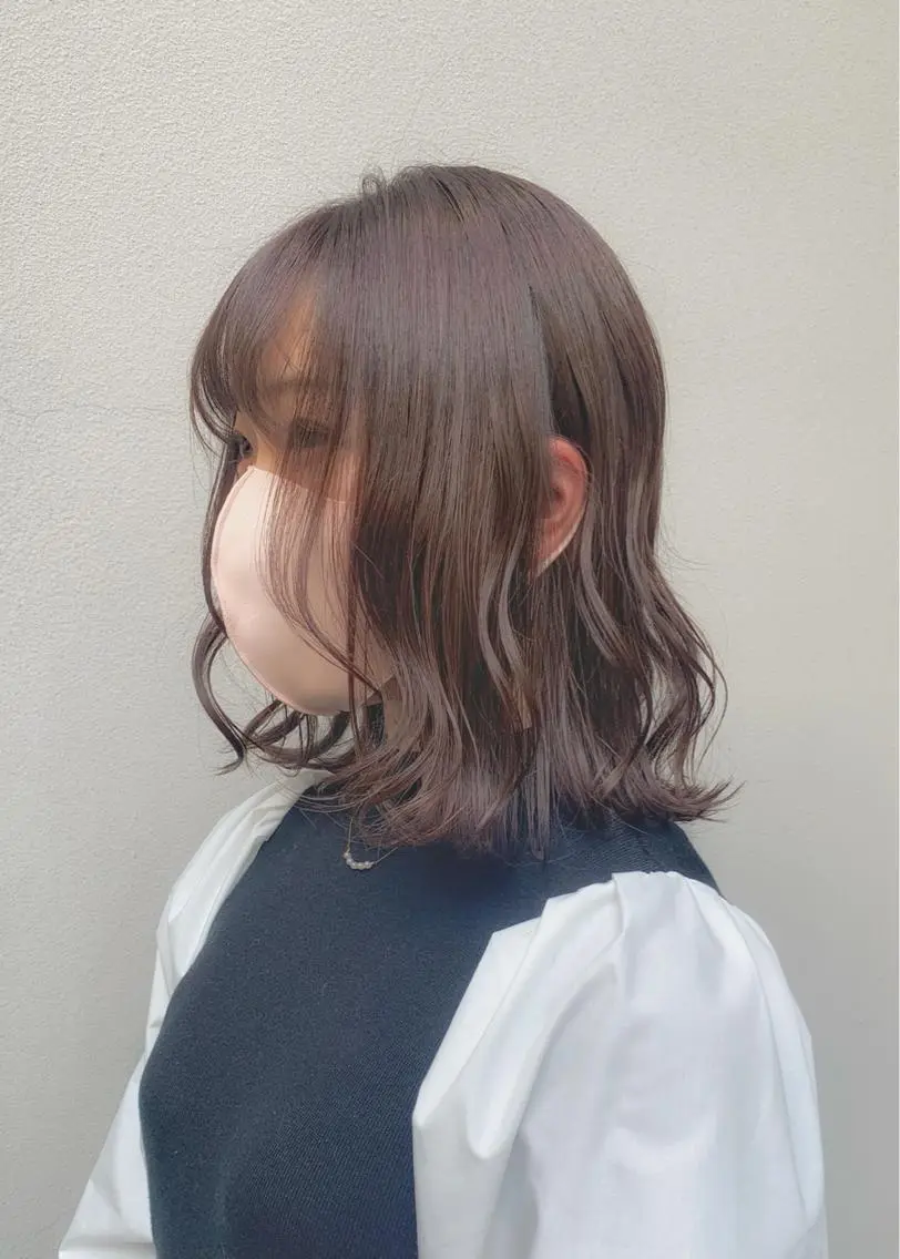 ミディアム カラー ベージュカラー 矢野 晃平のヘアスタイル