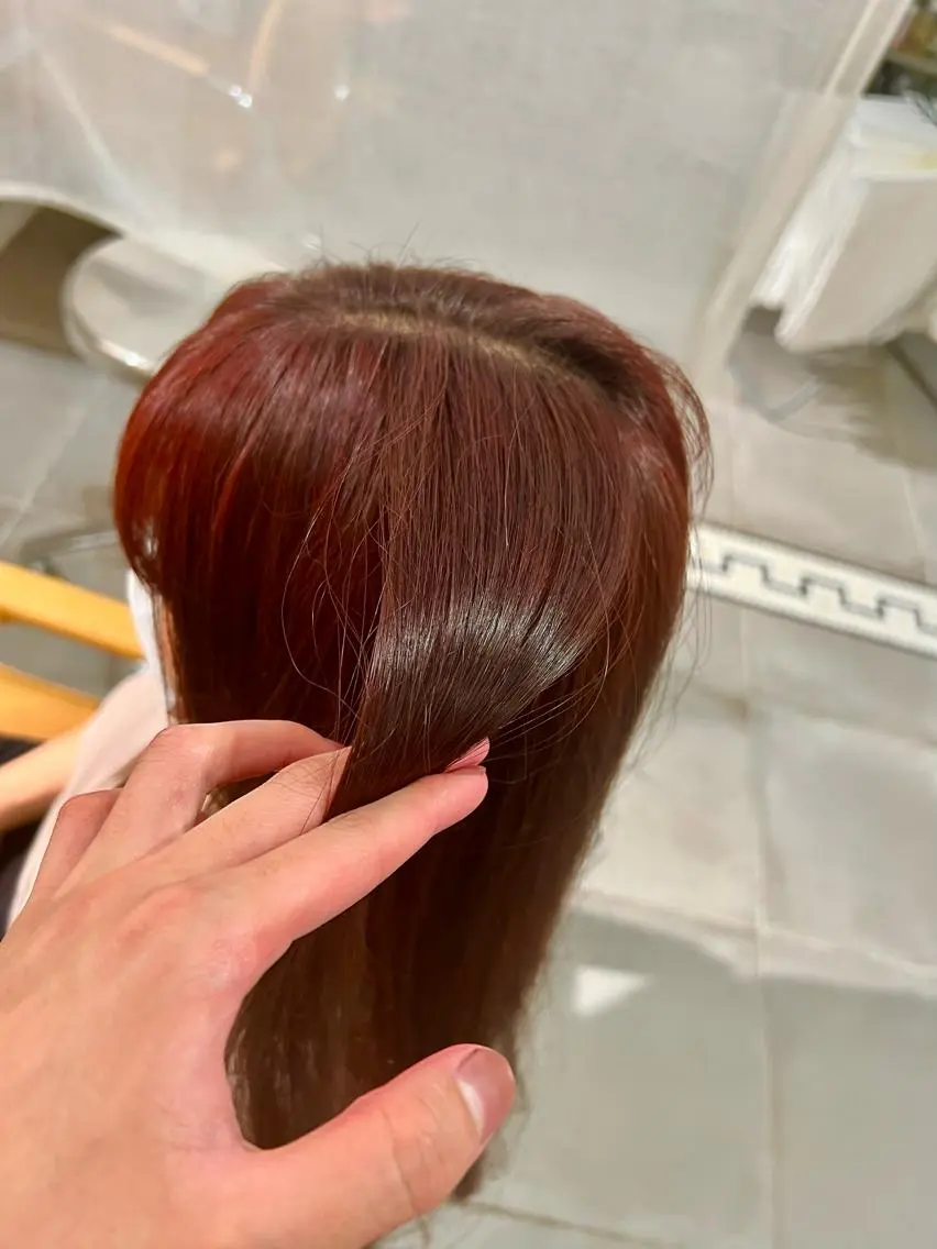 ロング 似合わせレイヤー ＆縮毛矯正のヘアスタイル
