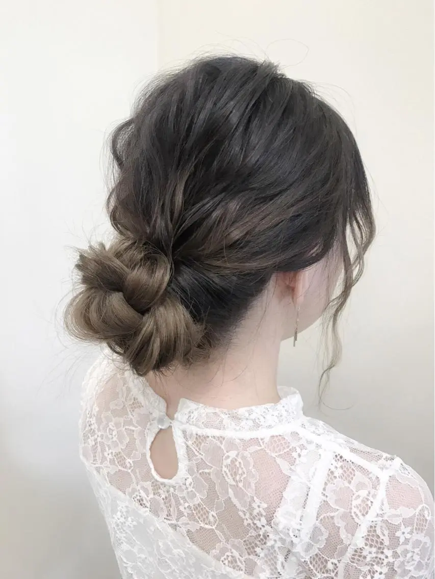 ロング ヘアアレンジ 三つ編み 沢田 瞳のヘアスタイル