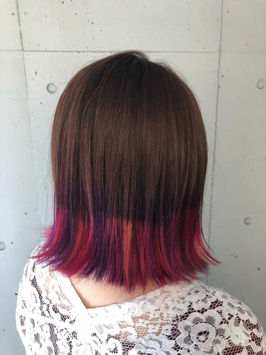 ミディアム カラー パーマ ヘアアレンジ メンズ キッズ ネイル マツエク・マツパ ユニコーンカラー 新宿/髪質改善/ 美髪矯正✨浅江通友のヘアスタイル