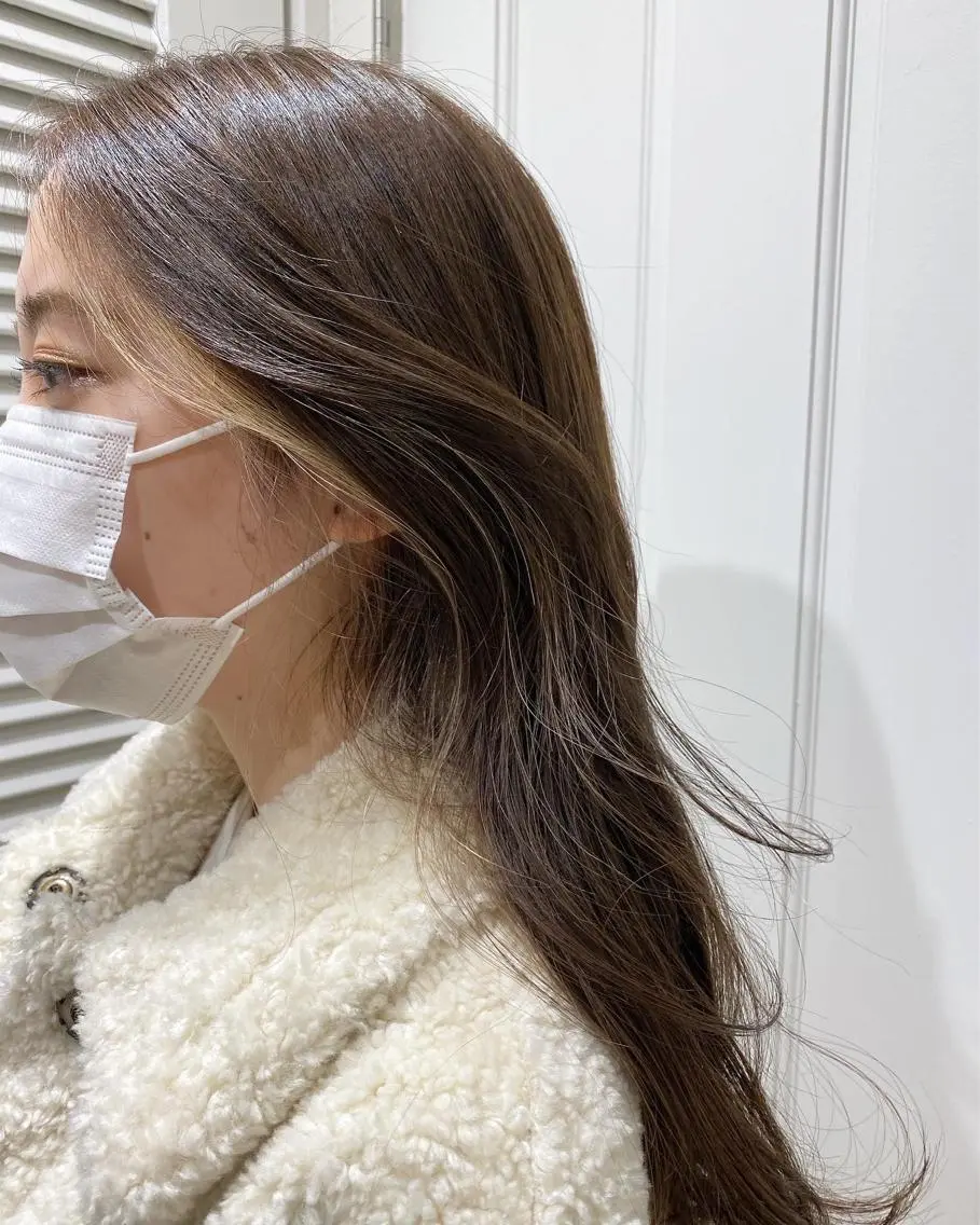 ミディアム カラー ヘアカラー トリートメント kawabe maikoのヘアスタイル