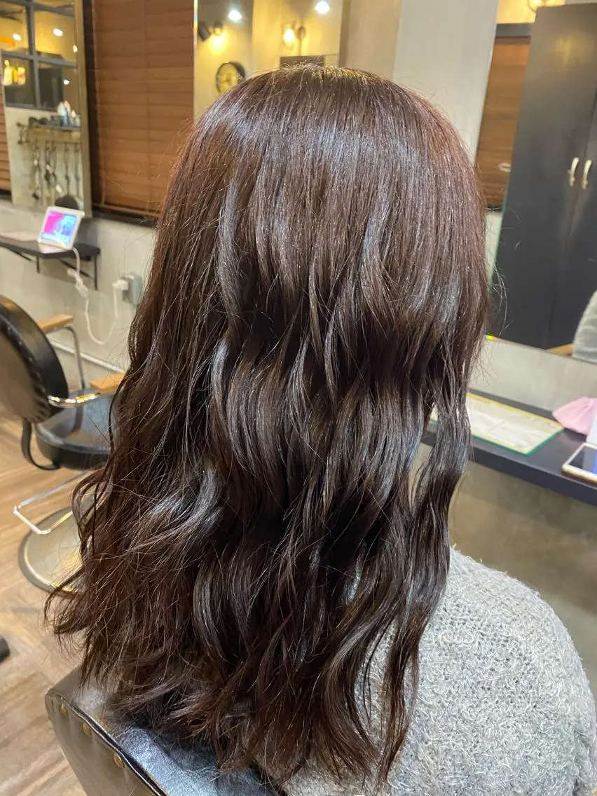 ミディアム カラー ピンクカラー 宍倉 輝信のヘアスタイル