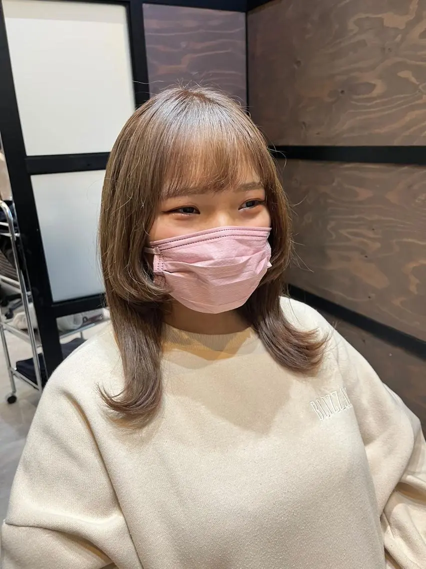 ミディアム カラー ヘアアレンジ デザインカット レイヤーカット/髪質 改善/矯正🤍吉田のヘアスタイル