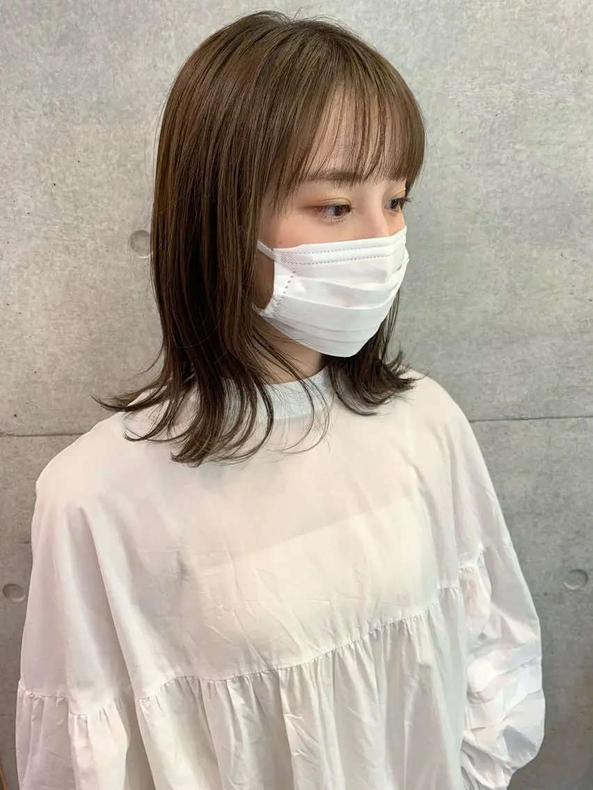 ミディアム カット ヘアカラー トリートメント オシャレ髪✔️ 店長オオキアキヒロのヘアスタイル