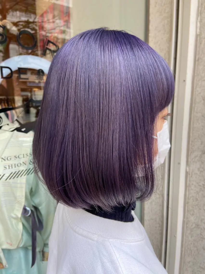 ミディアム カラー ラベンダーカラー CoCooN satoshiのヘアスタイル
