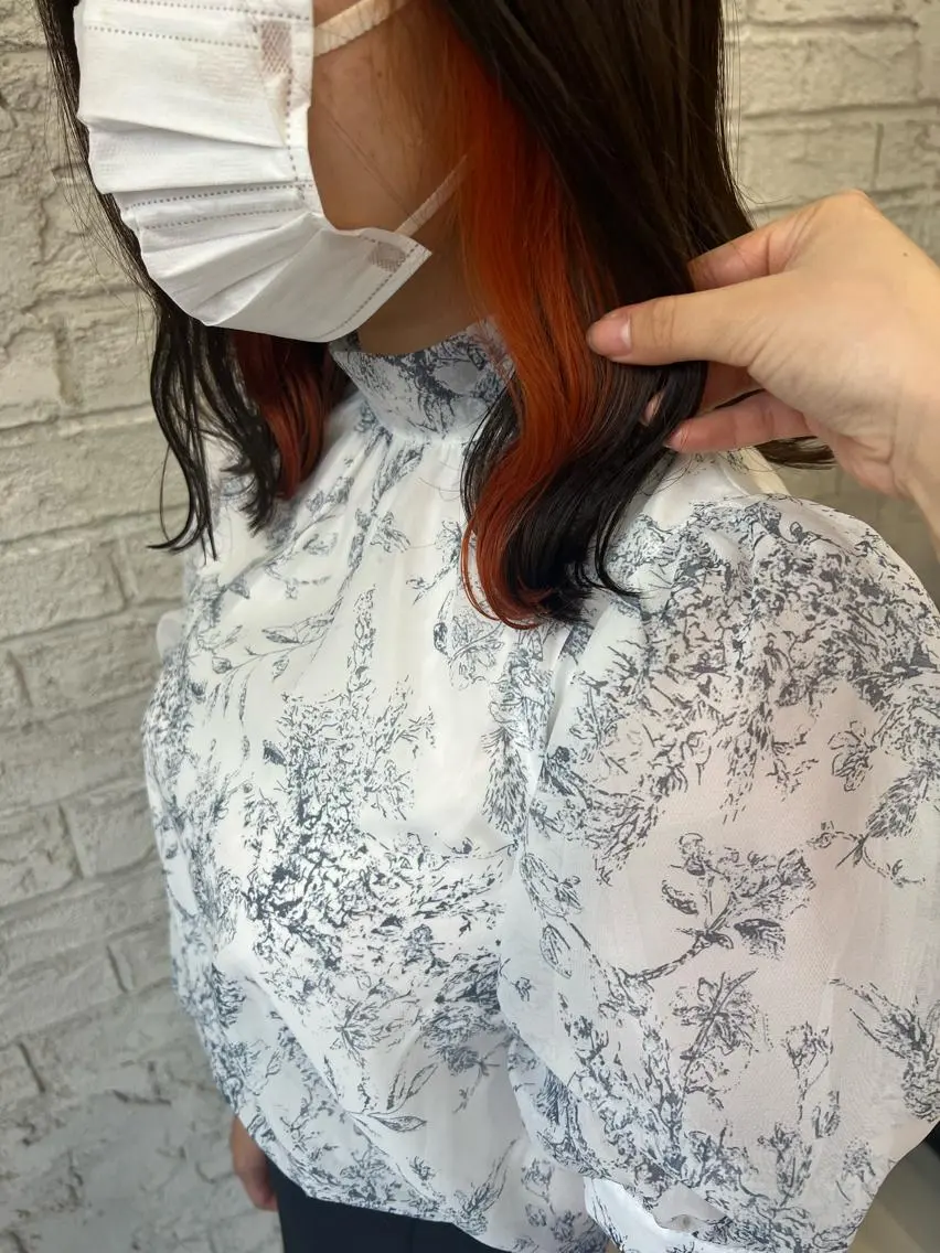 セミロング カラー カット ヘアカラー トリートメント エクステ＆艶カラー 🎀YURINA🎀のヘアスタイル