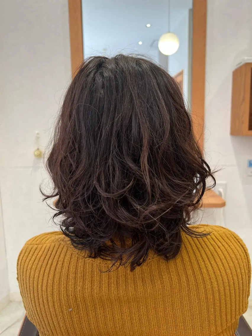 ミディアム パーマ カット パーマ TELA HAIR 幕張本郷店 千尋のヘアスタイル
