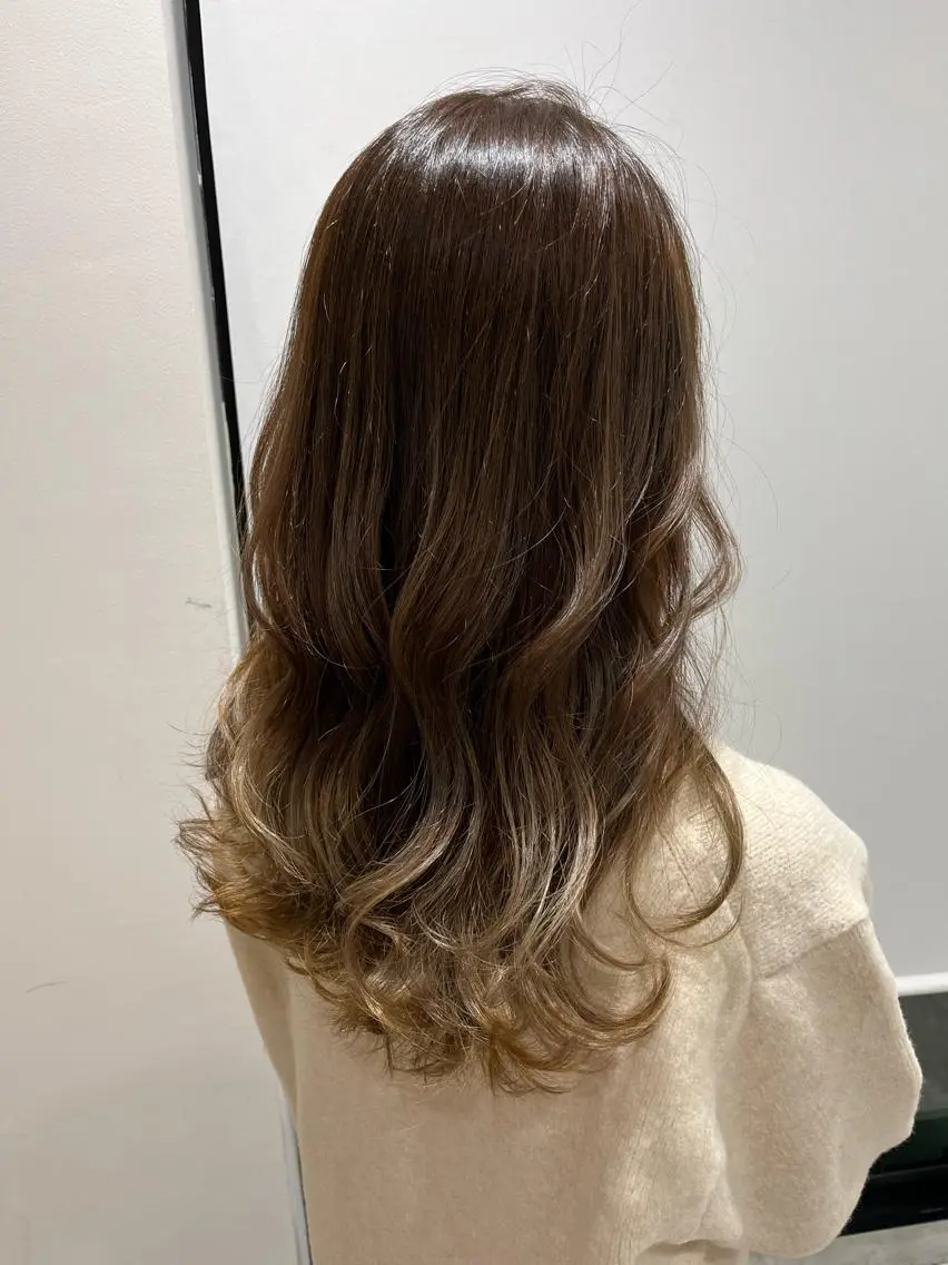 セミロング セミロングパーマ ボブ 髪質改善 韓国風ヘア シースルーバング カット ヘアカラー トリートメント ヘアセット 👑👑👑👑工藤 敬👑👑👑👑のヘアスタイル