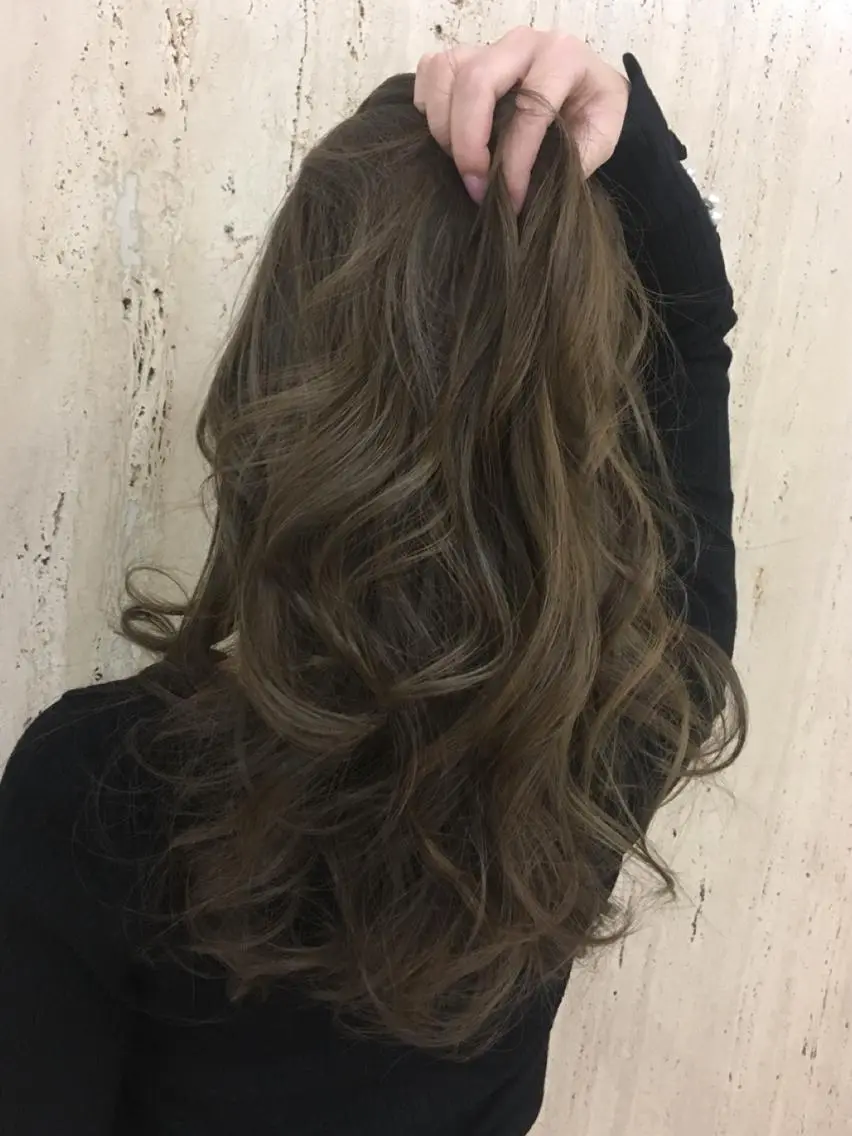 セミロング カラー カット ヘアカラー 山本 早織のヘアスタイル