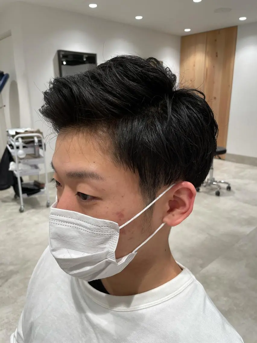ショート カラー パーマ ヘアアレンジ メンズ パーソナルカラー合わ せたカラー🤍なつみのヘアスタイル